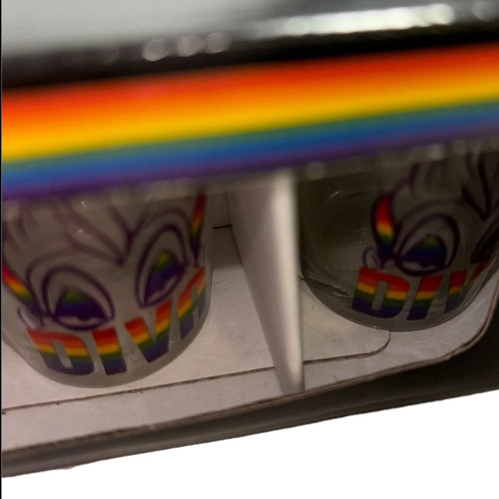 Disney Villain Ursula Shot Glass Set of Four Rainbow Collection Limited Edition